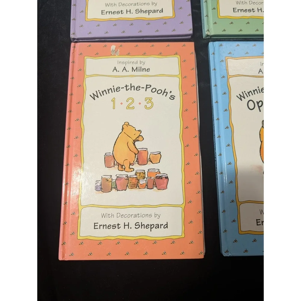 Winnie the Pooh Concept Book Lot of 4 A.A. Milne Ernest Shepard Educational